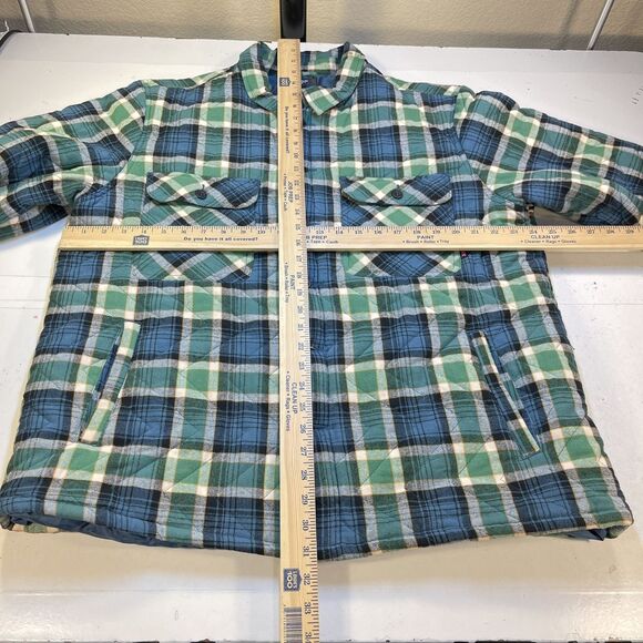 GOTCHA Farmland Flannel Quilted JACKET Sz Mens XL Bottle Green - Picture 7 of 9